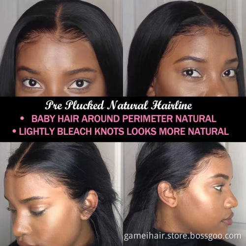 Full Hd 360 Lace Wig 12a Cheap Glueless Straight Brazilian Virgin Human Hair Transparent Lace Front Wig For Black Women